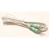 Audio lead set (Pink & Green) - retro beige leads ~1m